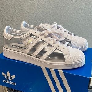 Adidas Superstar white translucent men Sz 10.5